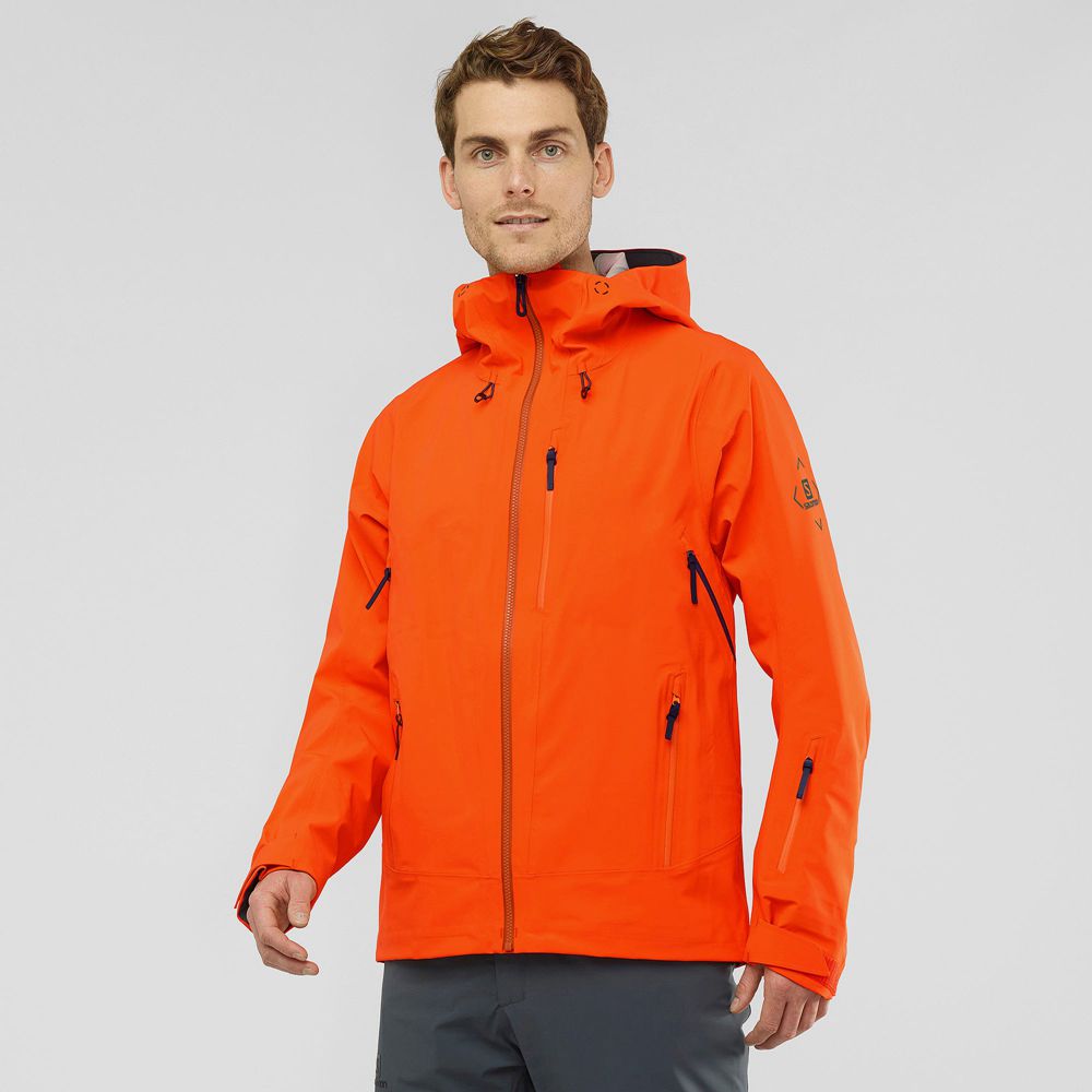 Salomon Singapore Mens Ski Jackets - OUTLAW 3L Red | 20861-POWN